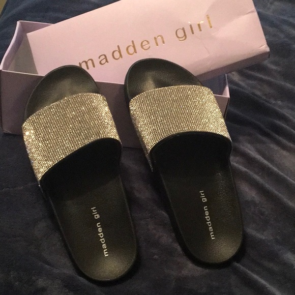 madden girl bling slides